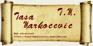 Tasa Markočević vizit kartica